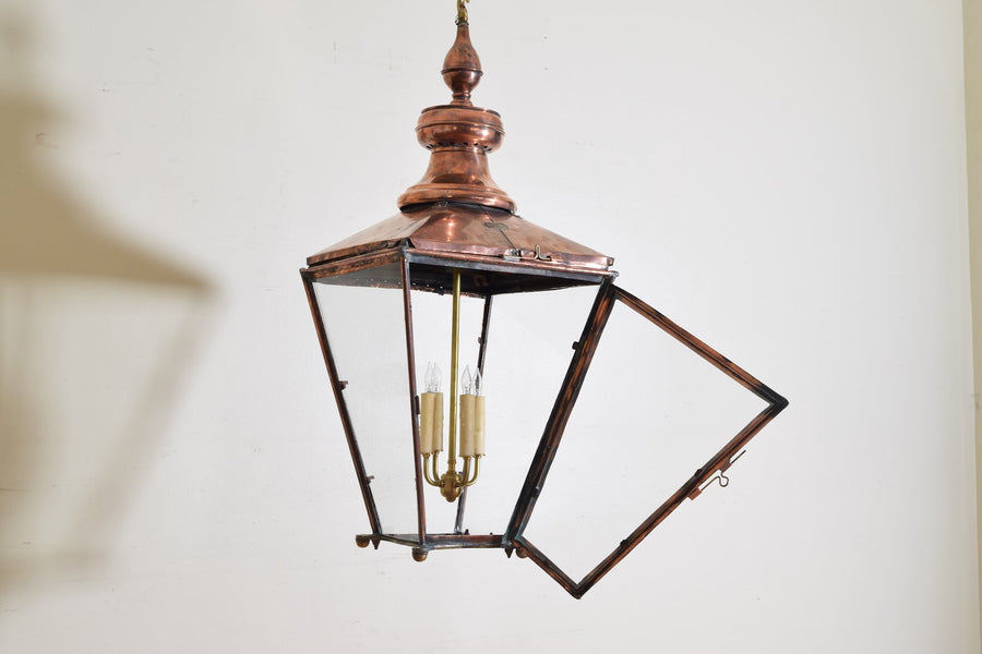 Copper Gas Lantern, Now Electrified