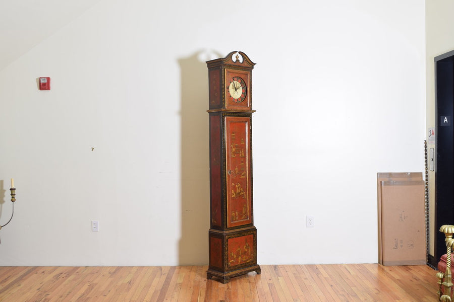 Chinoiserie Paint Decorated Case Clock