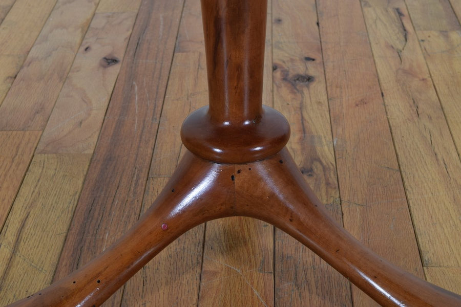 Osvaldo Borsani Side Table in Burl Walnut and Brass with Marble Top